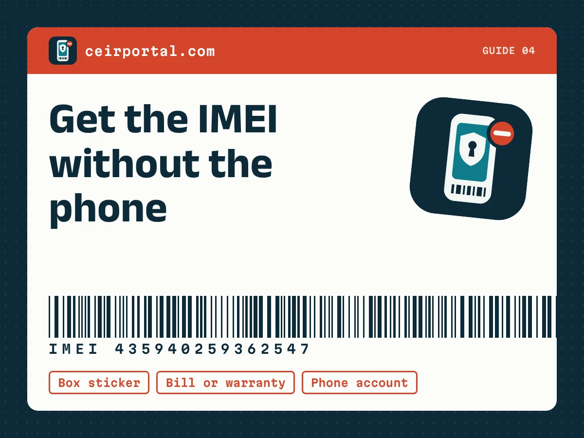 Get the IMEI without the phone