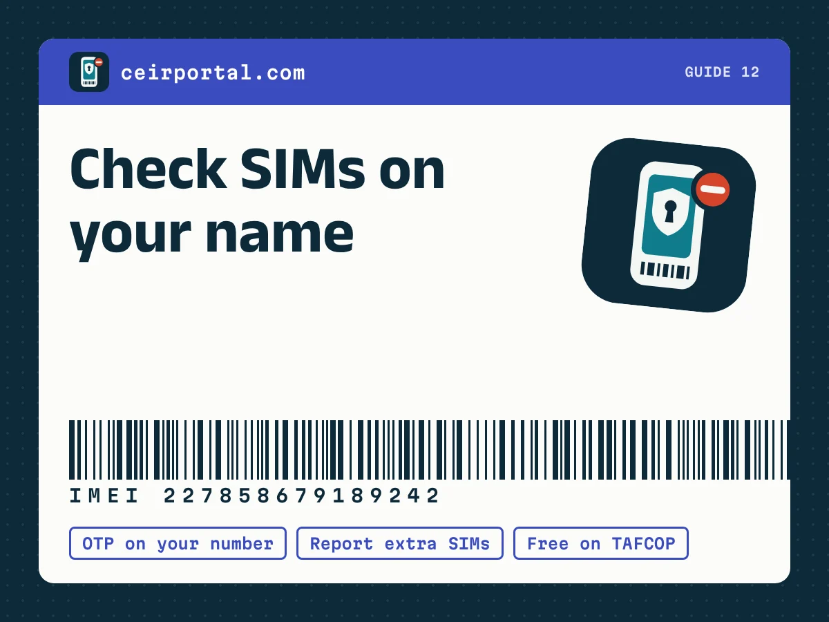 Check SIMs on your name